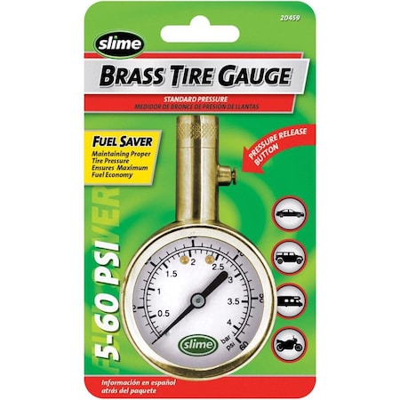 Slime Slime 60 psi Dial Tire Pressure Gauge 20459